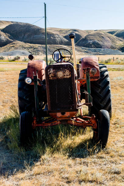 istock Various historical farming equipment on display. Big Valley, Alberta, Canada 1266100572