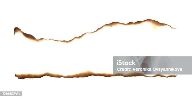 Different Form Of Burned Paper Edges Stock Photo - Download Image Now - Burnt, Paper, At The Edge Of