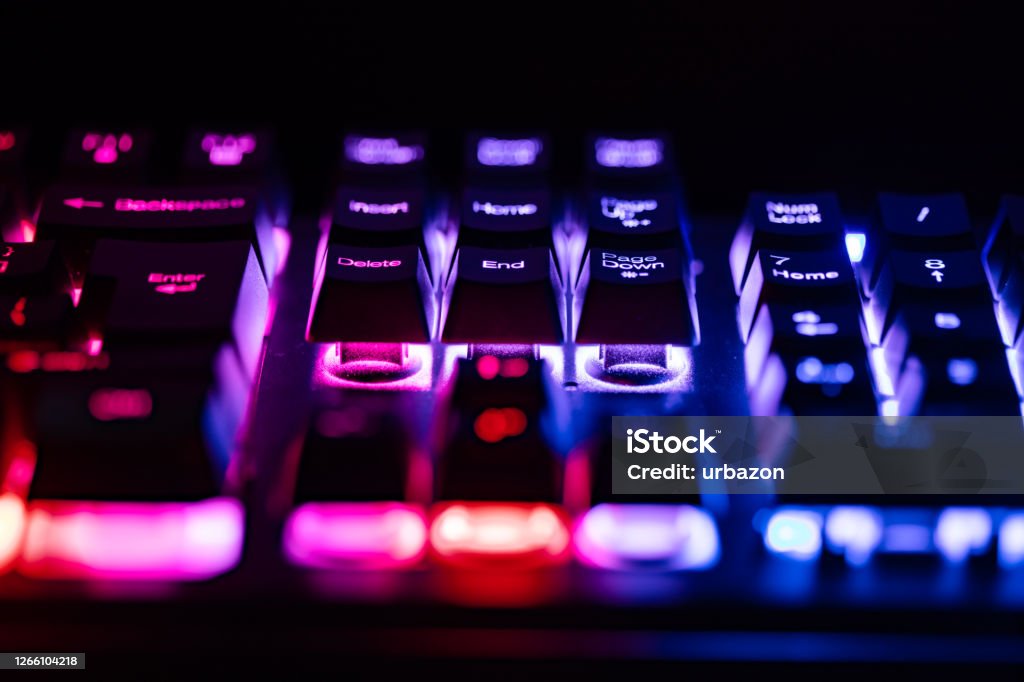Computer With Keyboard Modern Modern Computer Keyboard Stock Photo - Download Image Now - Computer ...