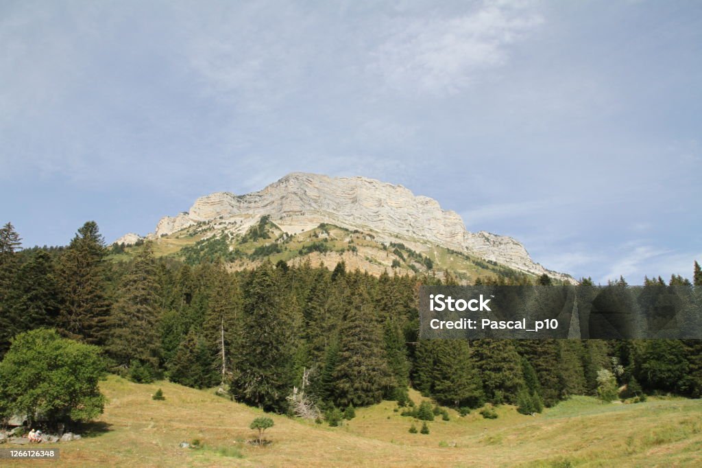 The Chartreuse mountain Chamechaude, France - August 12, 2020: photography that is showing the French Alps mountain 2020 Stock Photo