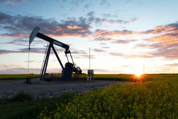 istock Prairie Oil Pump Jacks Canada USA 1266129854