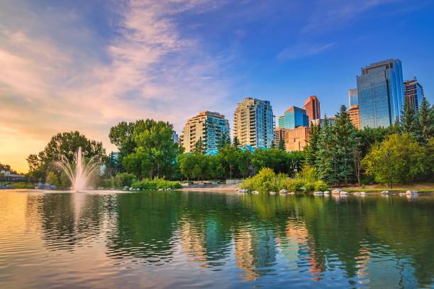 istock Vibrant Lake Views In Calgary Park 1266130734