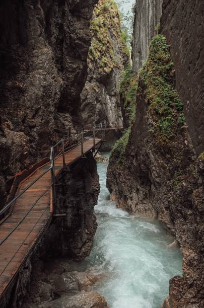 istock A Bridge through Nature that Leads to a Waterfall 1266131967