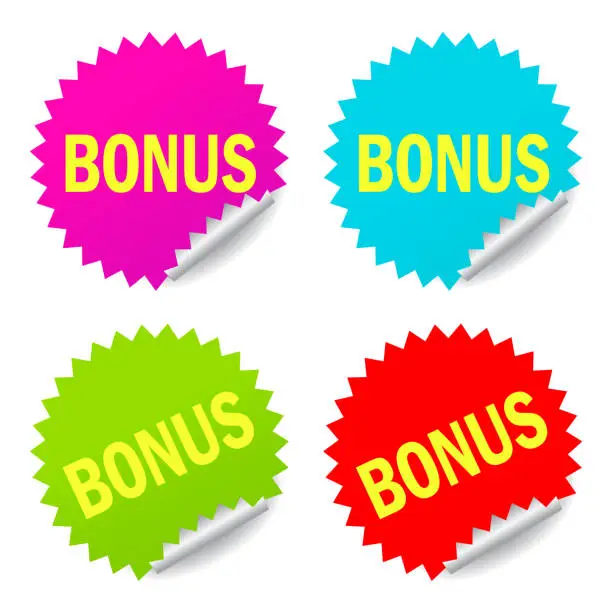 Vector illustration of Bonus vector sticker