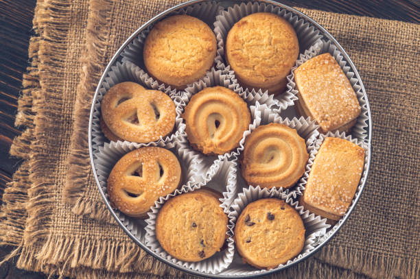 istock Butter cookies in the box 1266145312