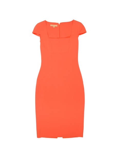 istock Plain red summer dress without sleeves 1266147884