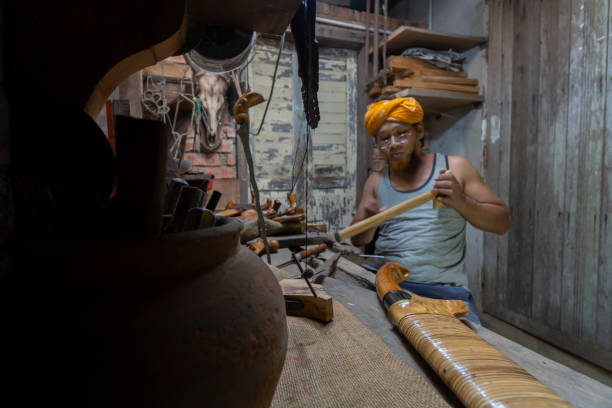 istock Crafting Malay Traditional asymmetrical Dagger called 