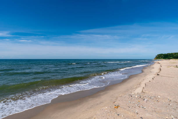 istock Sea, sandy beach in summer time, beautiful background 1266154539