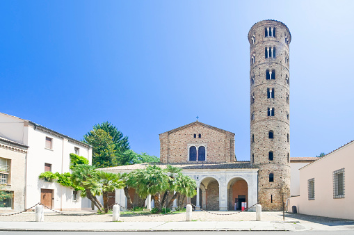 Basilica of Sant'Apollinare Nuovo in Ravenna, Emilia-Romagna, Italy. Unesco World Heritage Site.