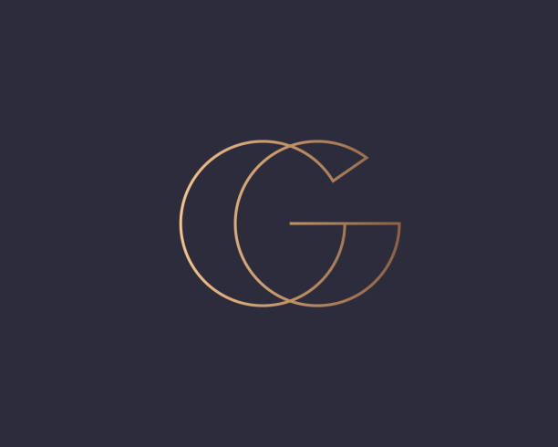 Abstract gradient linear monogram letter G icon design modern minimal style illustration. Premium alphabet vector line emblem sign symbol mark type Abstract gradient linear monogram letter G icon design modern minimal style illustration. Premium alphabet vector line emblem sign symbol mark type. the letter g stock illustrations