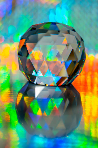 istock Refraction of light through the crystal 1266161848