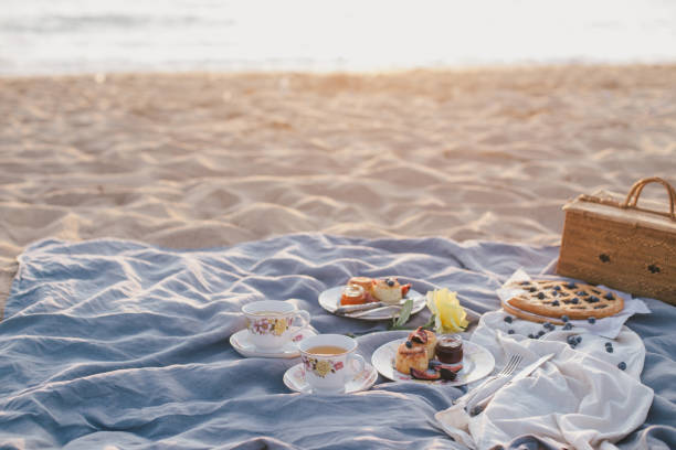 istock Picnic at the beach. 1266169417