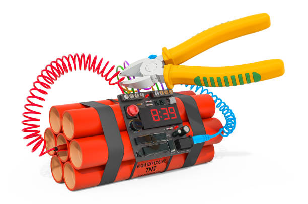 istock Bomb disposal concept. 3D rendering isolated on white background 1266169565