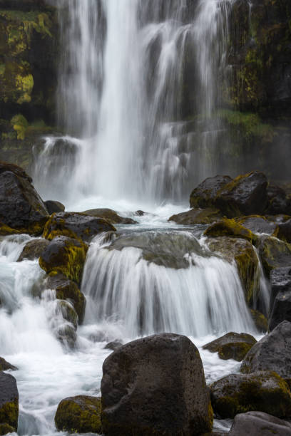 istock Cascading waterfall in Thingvellir National Park, Iceland 1266170426