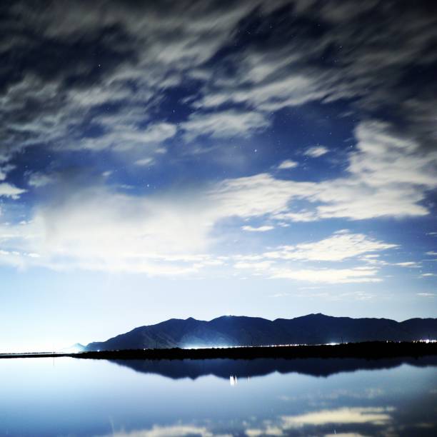 istock Long Exposure Lake Reflections at Night 1266172916