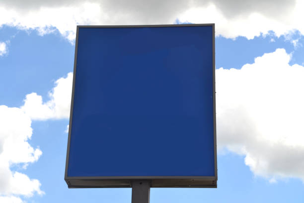 A Blue Signpost Closeup View