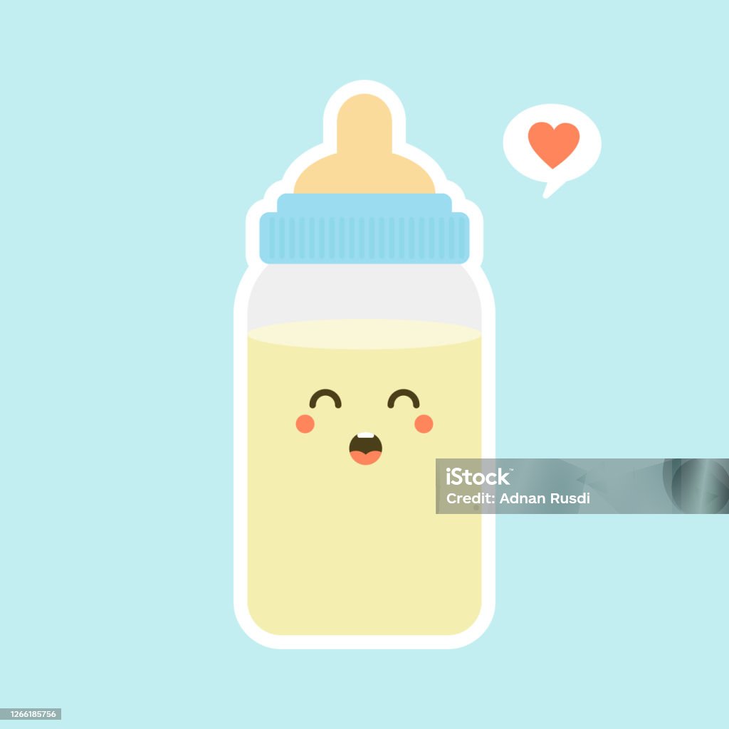 Baby Milk Bottle Flat Design Funny Milk Bottle Characters With Smiling  Faces Cartoon Vector Illustration Isolated On Color Background Cute And  Kawaii Milk Bottle Stock Illustration - Download Image Now - iStock