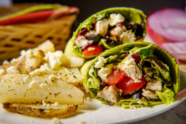 istock Healthy Greek Chicken Wrap 1266187659