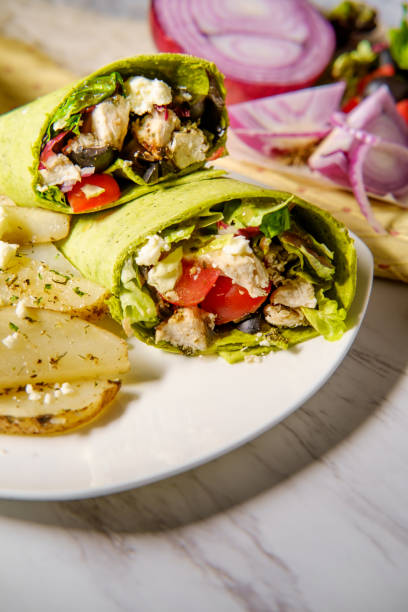 istock Healthy Greek Chicken Wrap 1266187664