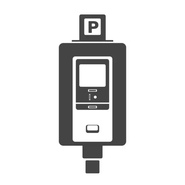 Vector illustration of Modern Parking Meter - Vector Icon Illustration