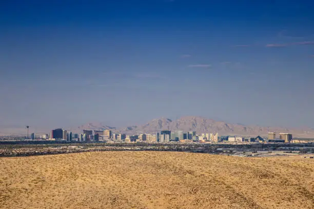 The world famous Las Vegas strip in Nevada.