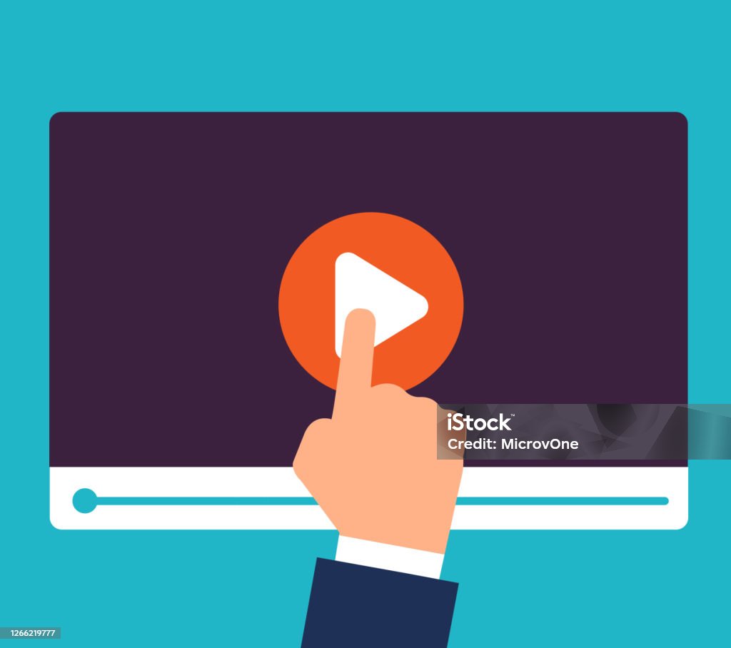 Playing Tutorial Background Online Tutorials Concept Video Training And Education Study And ...