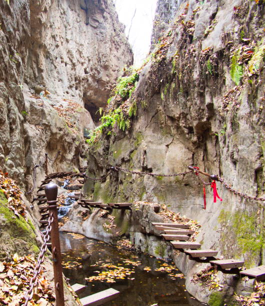 qixian canyon ou o canyon for wise people in mianshan mountain world heritage, pingyao ancient city, shanxi province, china. 18 de outubro de 2018. - huangshan mountains - fotografias e filmes do acervo