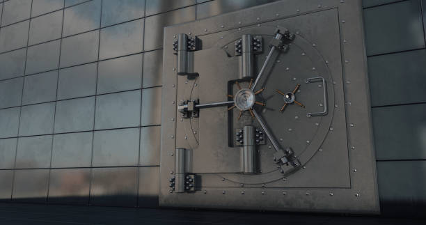 istock Render of the vault door. 3D 1266227005