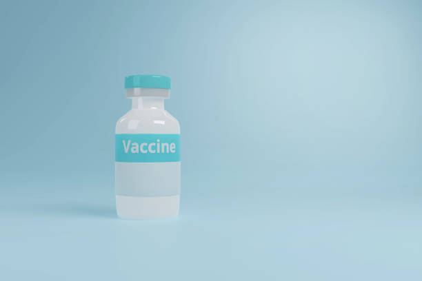 istock vaccine in white glass bottle. 1266230785