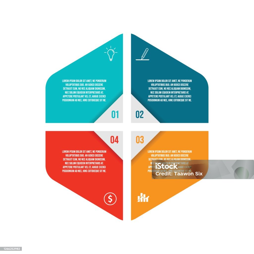 4 step Infographic design template creative concept Infographic design template creative concept with 4 steps. 4 steps timeline infographic template with vector image Four Objects stock vector