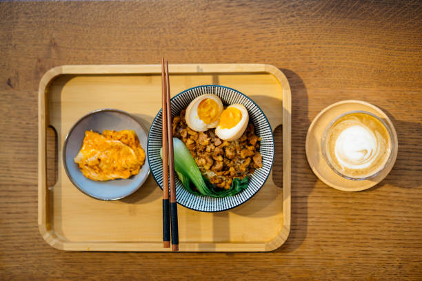 Taiwan delicacies - Braised pork with egg on rice