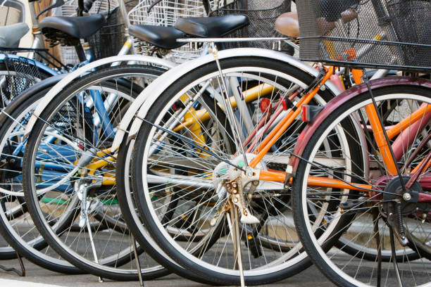 istock Parked Bicycles all together 1266260208