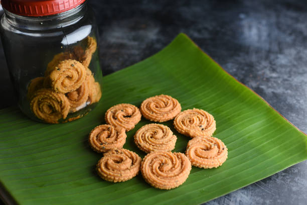 istock Rice Murukku or Chakli Indian deep fried snack Kerala Onam 1266271247