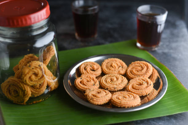 istock Rice Murukku or Chakli Indian deep fried snack Kerala Onam 1266271253