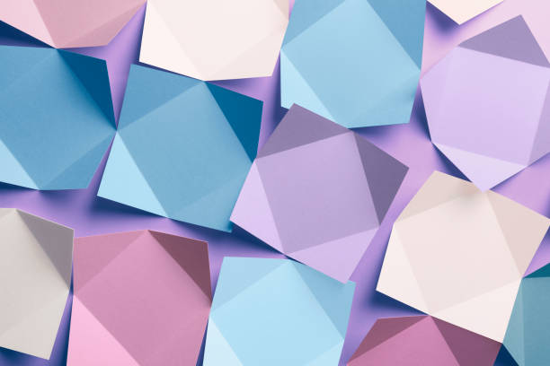 Creative image with paper folded in geometric shapes. Abstract