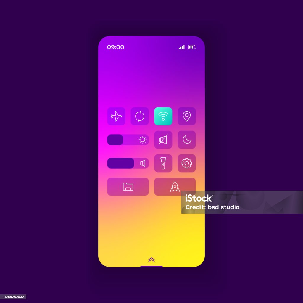 Cell Phones Interface Template Smartphone Interface Vector Template Stock Illustration - Download ...