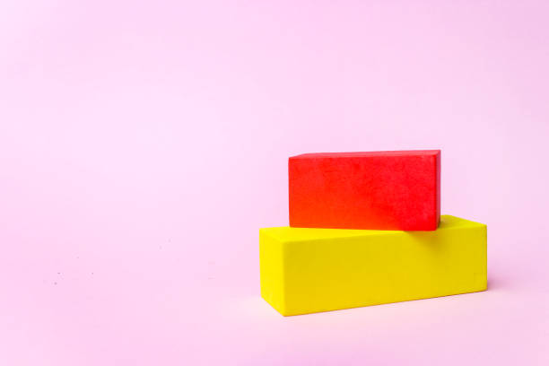 istock Business concept - Abstract geometric cube on pink background, for display or montage word. Business plan concept for growth success process. mock up or template. Close, cubic. 1266282150