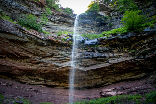 istock Beautiful cascading waterfall over rocks 1266286396