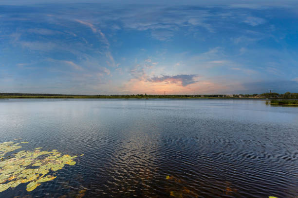 Panoramic view of the river Lielupe in Jurmala