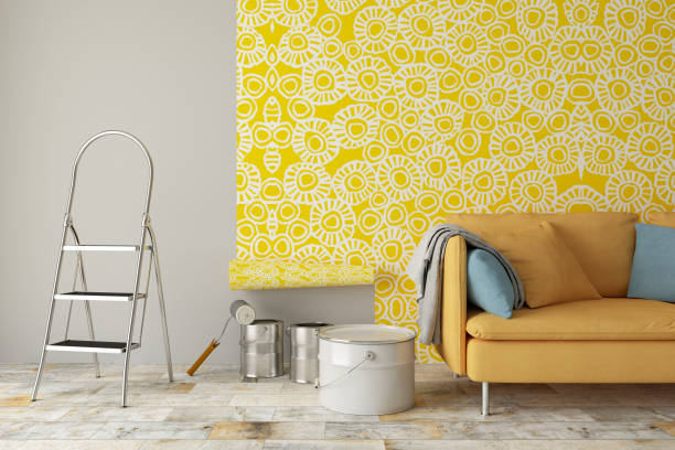 istock Glueing Wallpapers at Home 1266295110