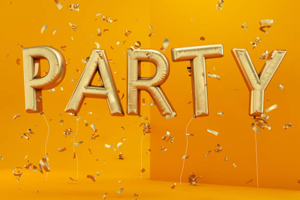 istock Party Balloons with Confetti 1266296250