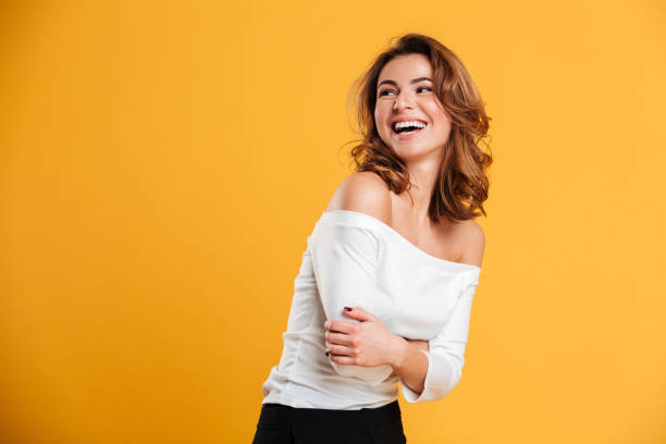 istock Happy young woman isolated 1266296519