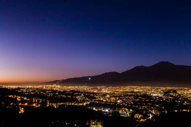Caracas Sunset Caracas sunset with the Avila as a backdrop caracas stock pictures, royalty-free photos & images