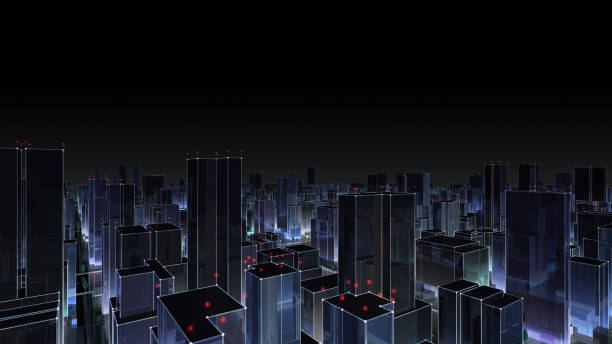 istock City night Building Simple Modern Skyscraper business background 1266300792