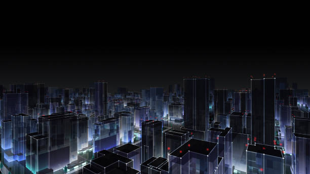 istock City night Building Simple Modern Skyscraper business background 1266300797