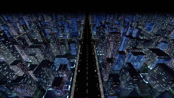 istock City night Building Simple Modern Skyscraper business background 1266300804