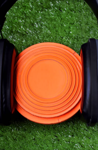 istock Flying target plate in noise suppression headphones 1266305684