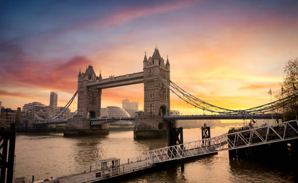 istock Tower Bridge crossing the River Thames in London, UK 1266308784