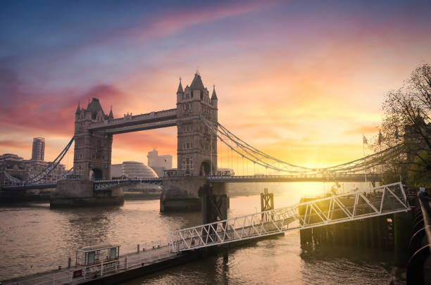istock Tower Bridge crossing the River Thames in London, UK 1266308788