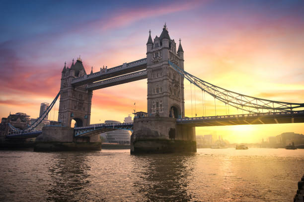 istock Tower Bridge crossing the River Thames in London, UK 1266308949